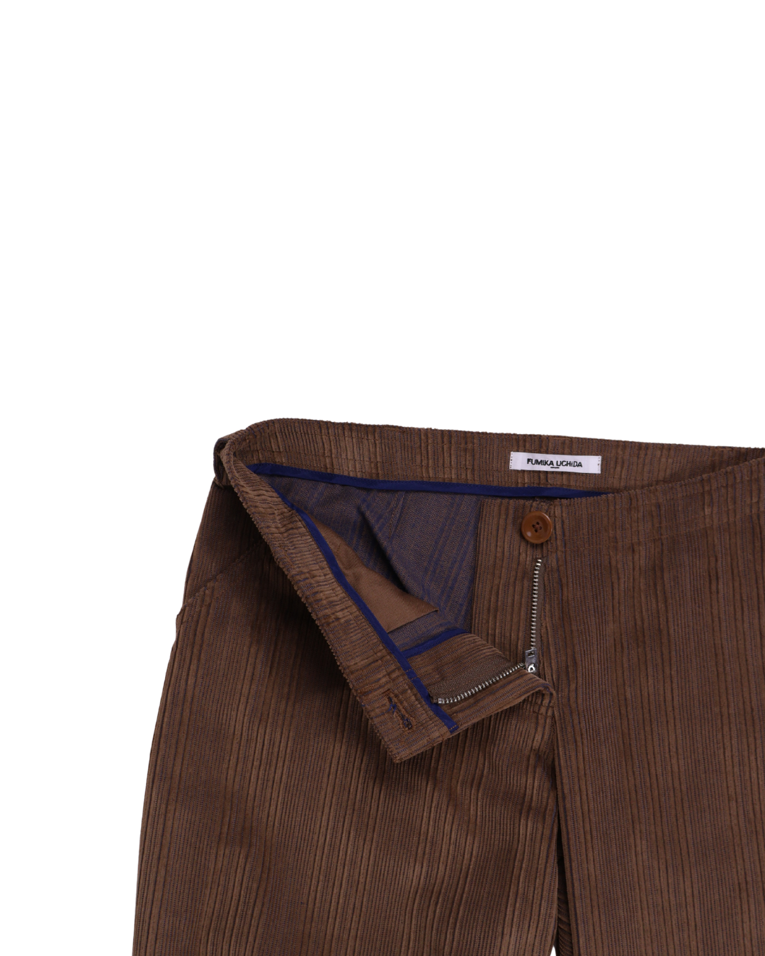 FUMIKA UCHIDA / CORD LOW-WAIST TROUSERS / FADE BROWN