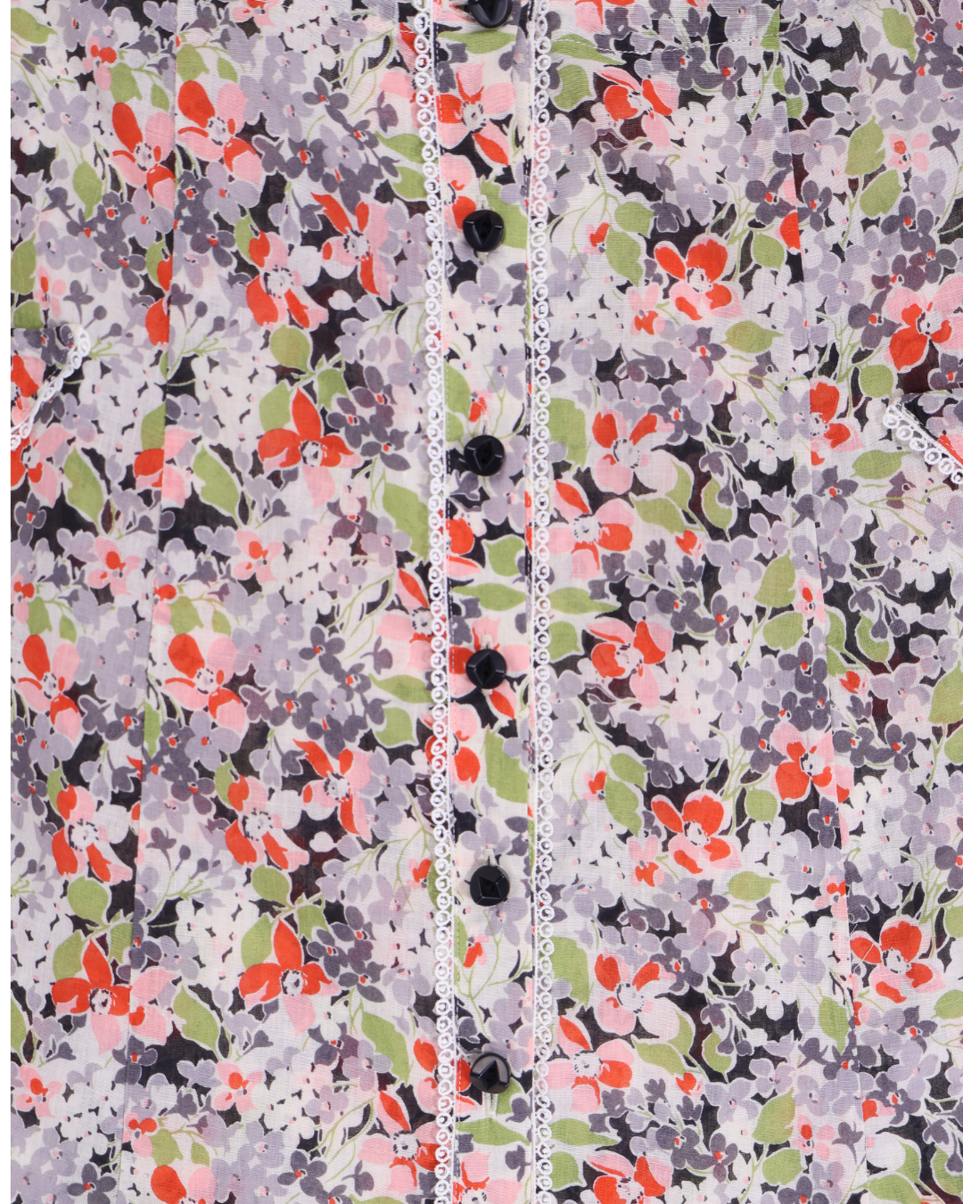 FUMIKA UCHIDA / FLORAL VOILE BUTTON DOWN MIDI SKIRT / FLORAL