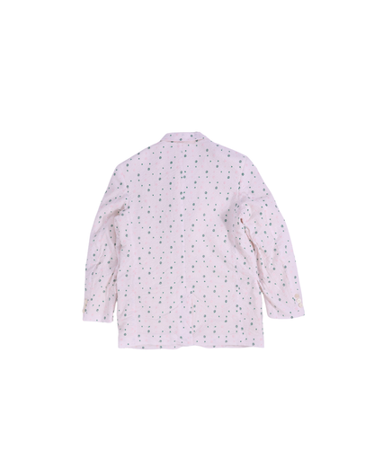 FUMIKA UCHIDA / SEERSUCKER NOTCHED LAPEL SINGLE JACKET / POWDER PINK
