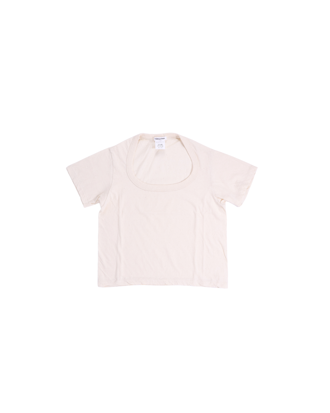 FUMIKA UCHIDA / TRAPEZOID NECK T-SHIRT / IVORY