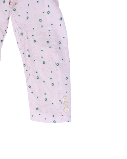 FUMIKA UCHIDA / SEERSUCKER NOTCHED LAPEL SINGLE JACKET / POWDER PINK