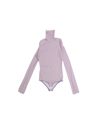 FUMIKA UCHIDA / STOKING JERSEY TURTLENECK BODYSUIT / GRAPH PLAID