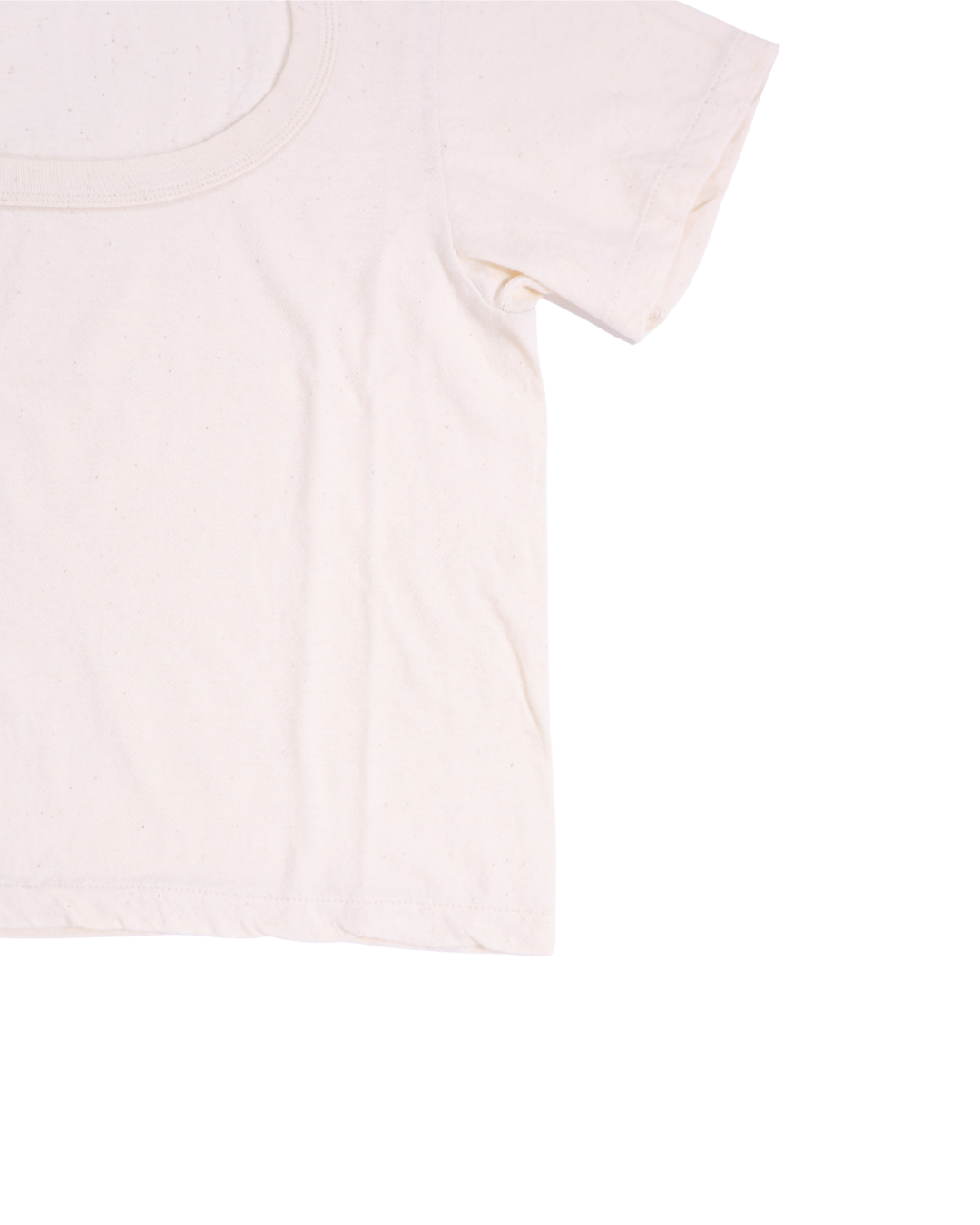 FUMIKA UCHIDA / TRAPEZOID NECK T-SHIRT / IVORY