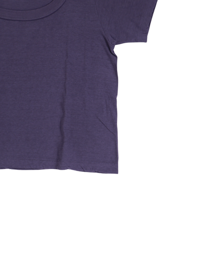 FUMIKA UCHIDA / TRAPEZOID NECK T-SHIRT / NAVY