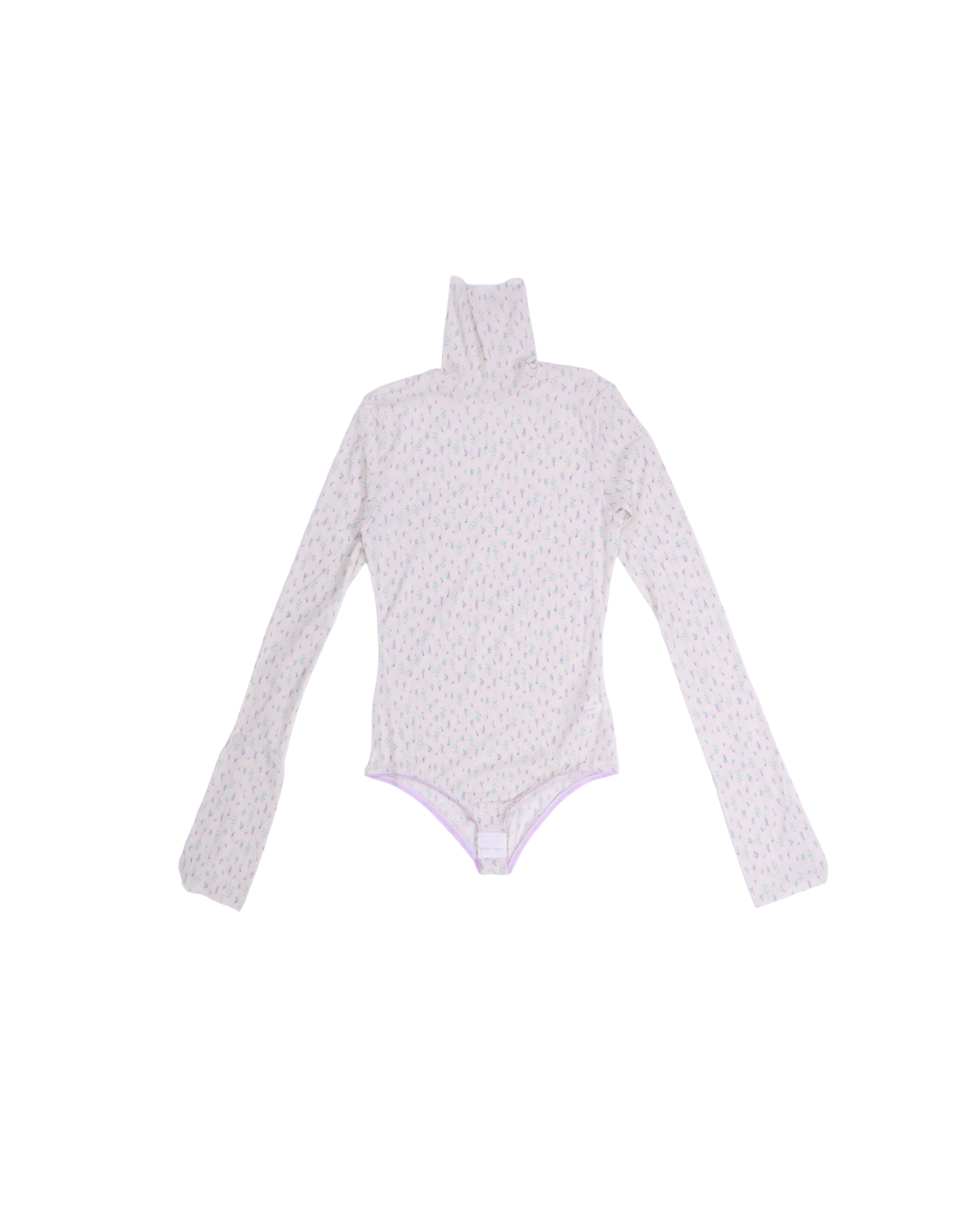 FUMIKA UCHIDA / STOKING JERSEY TURTLENECK BODYSUIT / FLORAL PURPLE