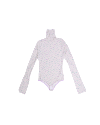 FUMIKA UCHIDA / STOKING JERSEY TURTLENECK BODYSUIT / FLORAL PURPLE