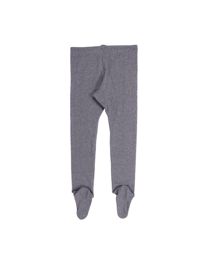 FUMIKA UCHIDA / WOOL FRENCH TERRY FOOTED PANTS / TOP GREY