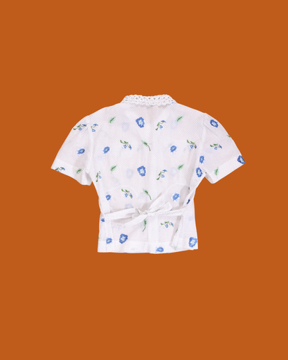 FUMIKA UCHIDA / ALLOVER EMB.SHORT SLEEVE SHIRT / WHITE