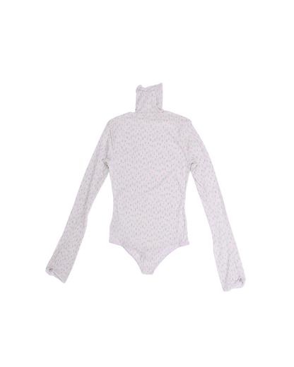 FUMIKA UCHIDA / STOKING JERSEY TURTLENECK BODYSUIT / FLORAL PURPLE