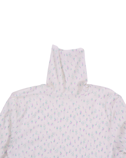 FUMIKA UCHIDA / STOKING JERSEY TURTLENECK BODYSUIT / FLORAL PURPLE