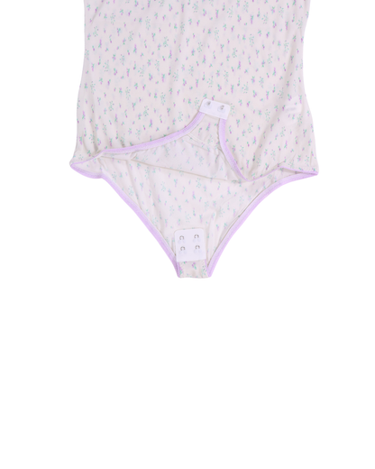 FUMIKA UCHIDA / STOKING JERSEY TURTLENECK BODYSUIT / FLORAL PURPLE