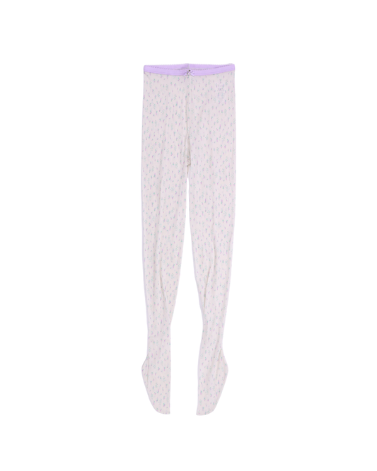 FUMIKA UCHIDA / STOCKING JERSEY TIGHTS / FLORAL PURPLE