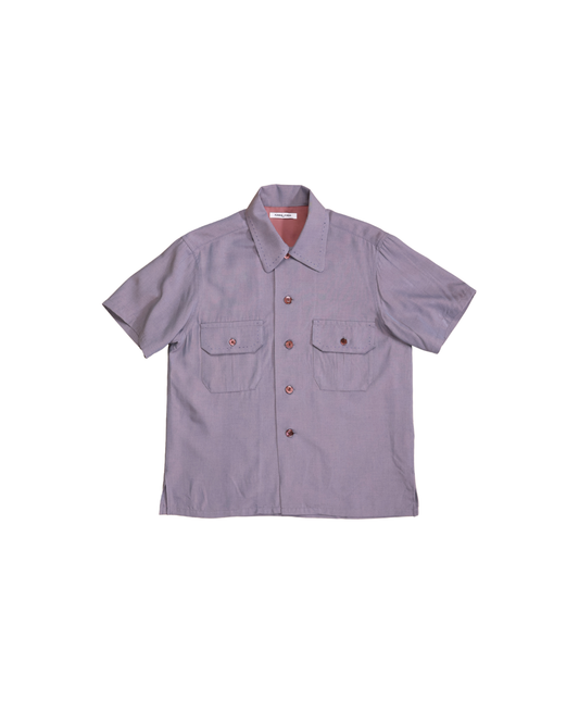 FUMIKA UCHIDA / CHAMBRAY SHORT SLEEVE SHIRT / MAUVE GREY