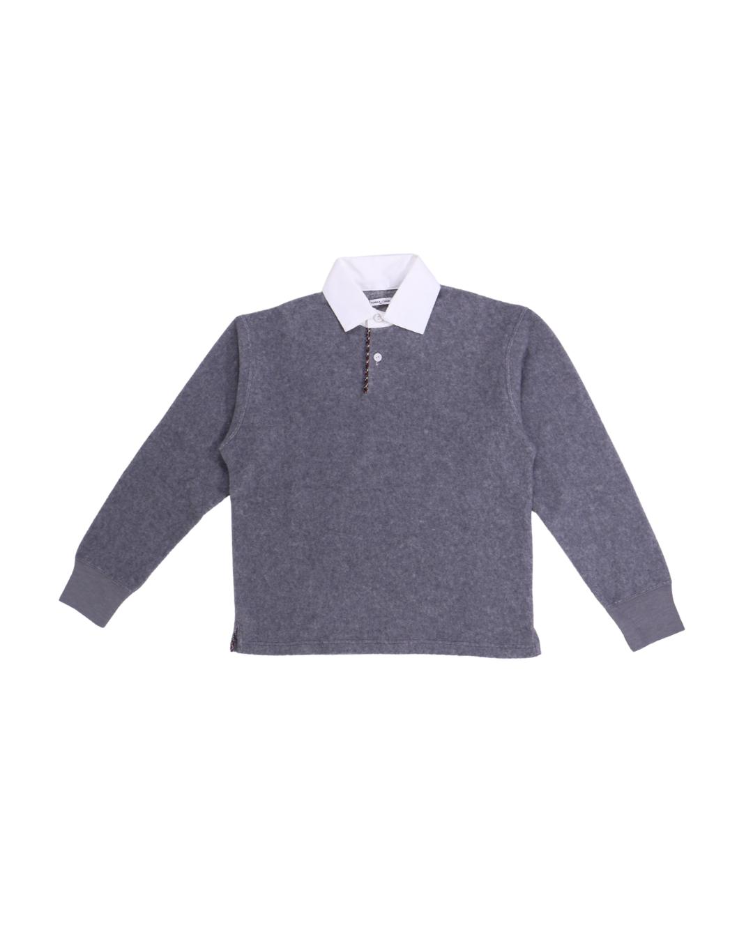 FUMIKA UCHIDA / WOOL FRENCH TERRY RUGBY SHIRT / TOP GREY