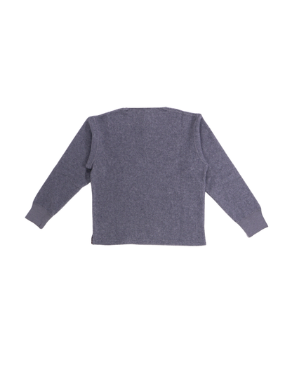FUMIKA UCHIDA / WOOL FRENCH TERRY RUGBY SHIRT / TOP GREY