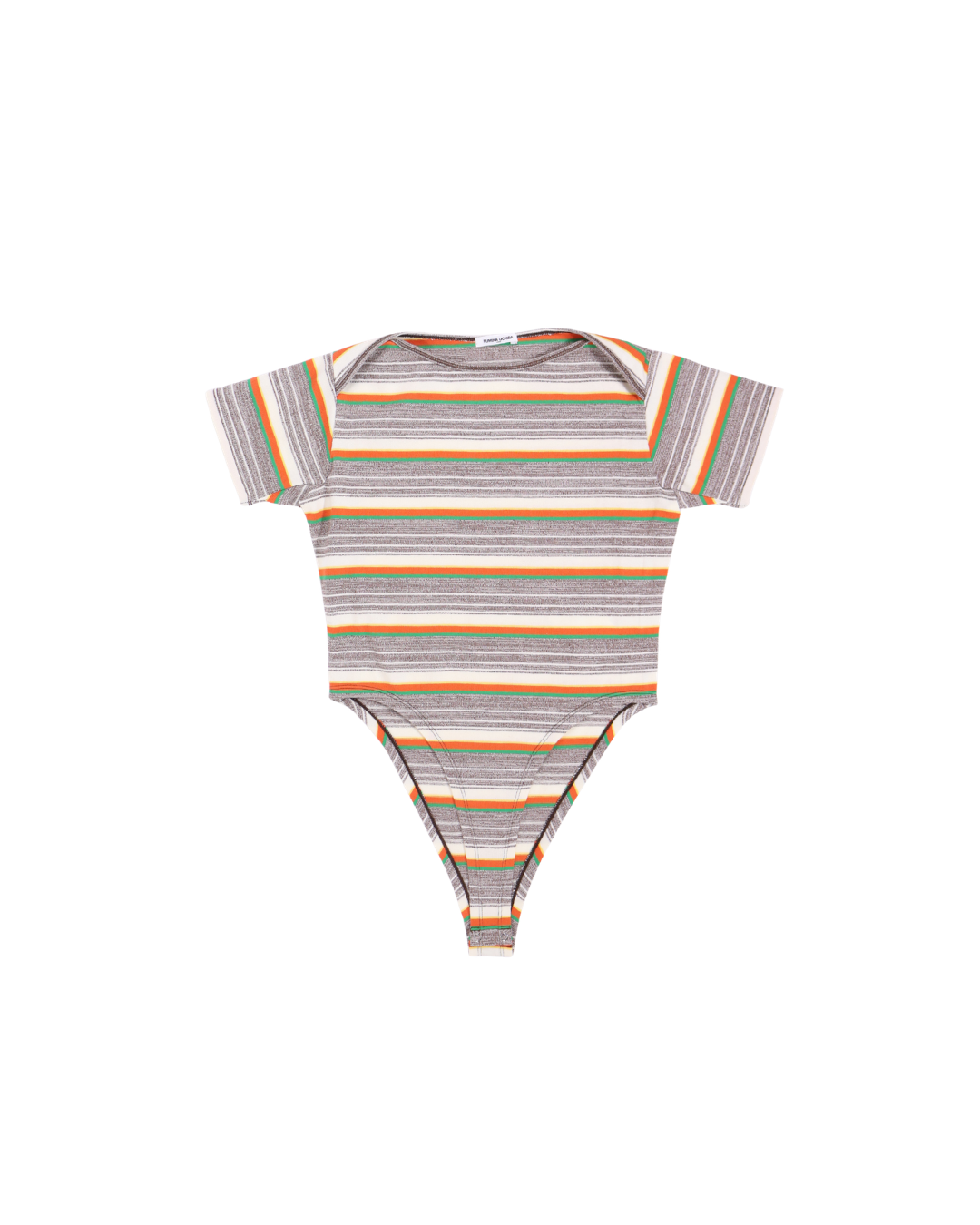 FUMIKA UCHIDA / GRANDRELLE MULTI STRIPE BODYSUIT / BROWN