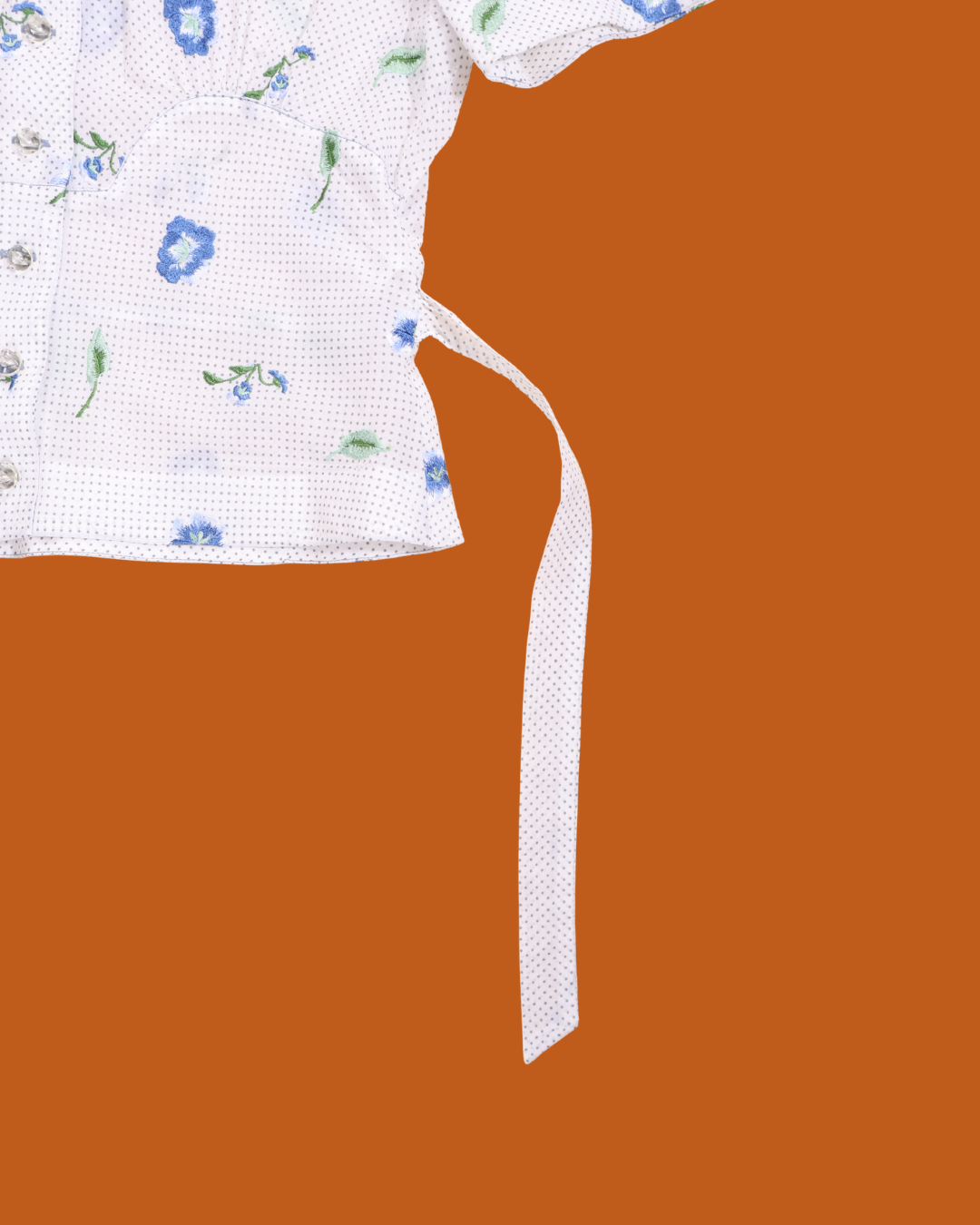 FUMIKA UCHIDA / ALLOVER EMB.SHORT SLEEVE SHIRT / WHITE