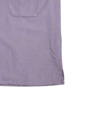 FUMIKA UCHIDA / CHAMBRAY SHORT SLEEVE SHIRT / MAUVE GREY