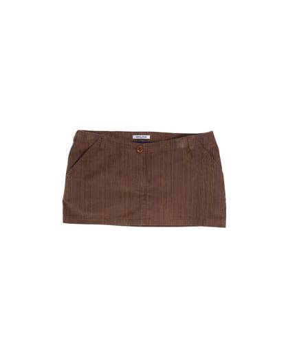FUMIKA UCHIDA / CORD LOW-WAIST MINI SKIRT / FADE BROWN