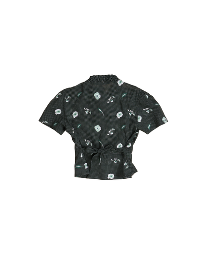 FUMIKA UCHIDA / ALLOVER EMB.SHORT SLEEVE SHIRT / BOTTLE GREEN