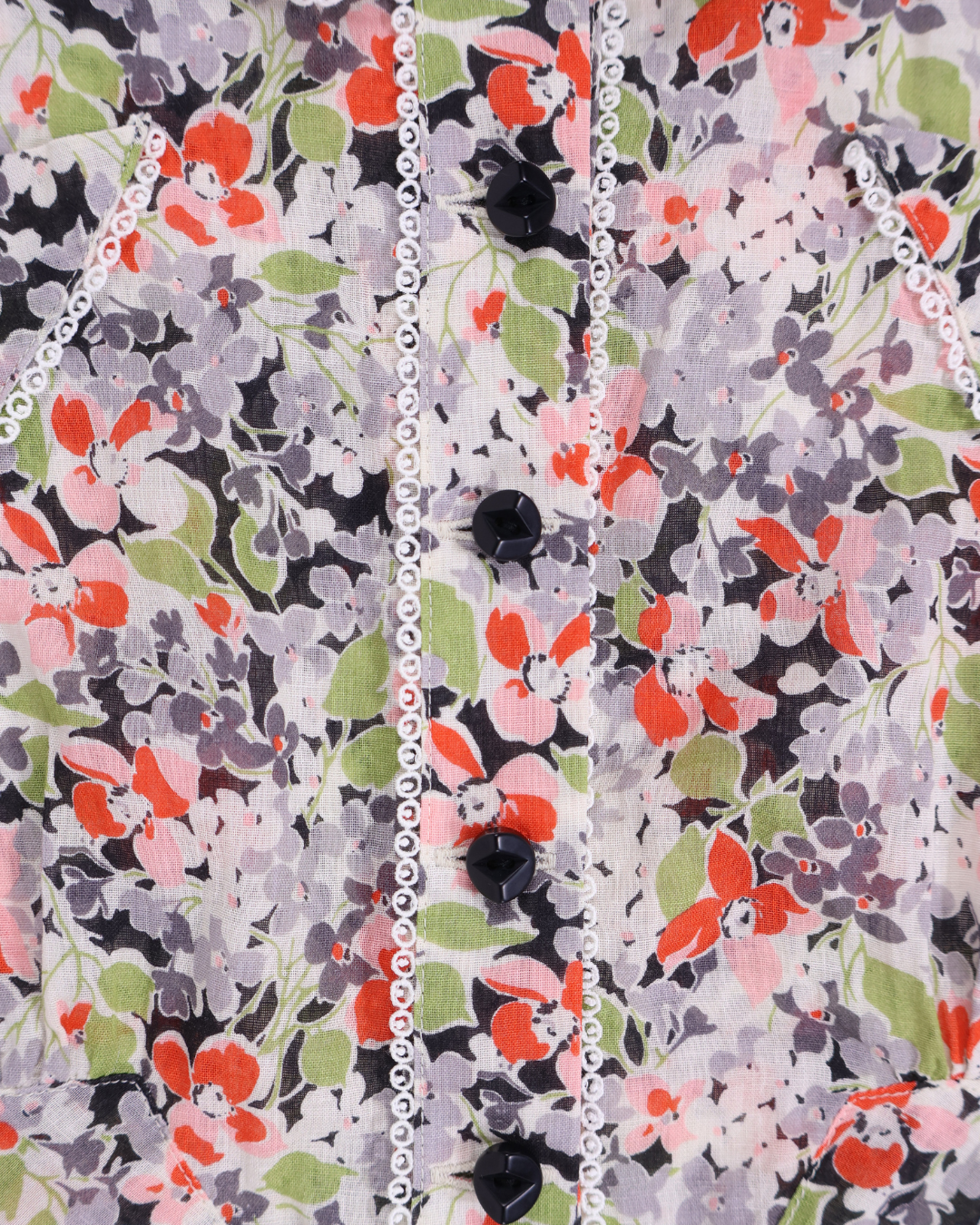 FUMIKA UCHIDA / FLORAL VOILE SHORT SLEEVE SHIRT / FLORAL