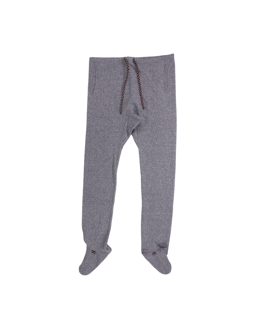 FUMIKA UCHIDA / WOOL FRENCH TERRY FOOTED PANTS / TOP GREY