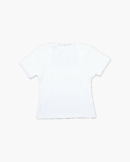 FUMIKA_UCHIDA / EYELET RIB STITCH SQUARE-NECK T-SHIRT / OFFWHITE FUMIKA_UCHIDA 601 | オンラインストア