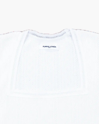 FUMIKA_UCHIDA / EYELET RIB STITCH SQUARE-NECK T-SHIRT / OFFWHITE FUMIKA_UCHIDA 601 | オンラインストア