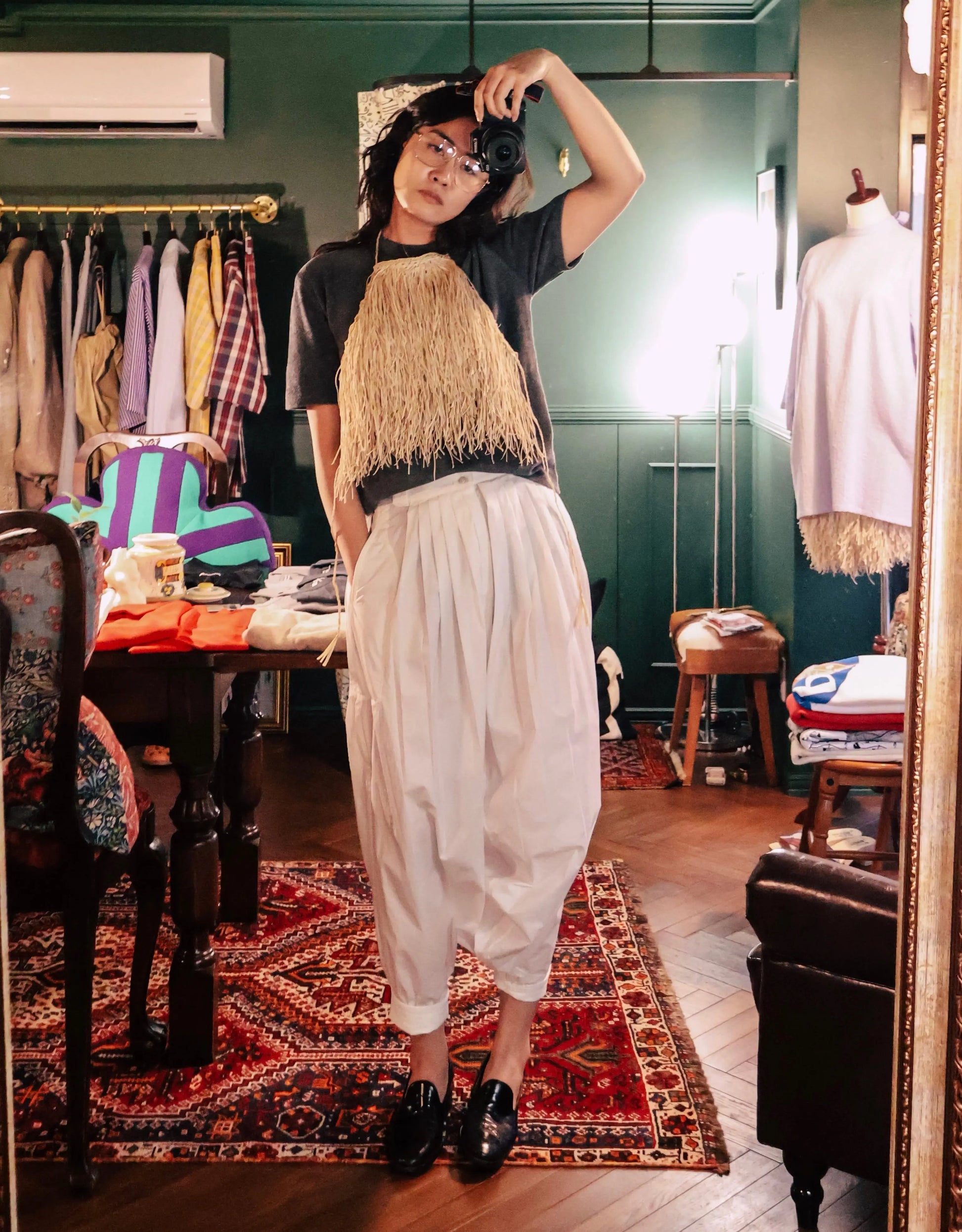 FUMIKA_UCHIDA / FRINGE HALTER TOP / STRAW FUMIKA_UCHIDA 601 | オンラインストア