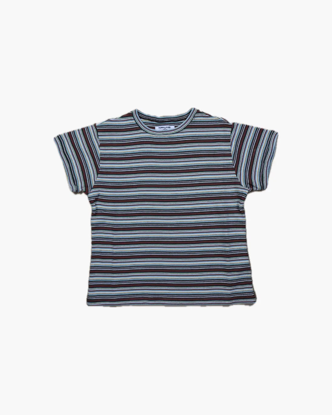 FUMIKA_UCHIDA / MULTICOLOR STRIPE T-SHIRT / BROWN/BORDEAUX/GREEN FUMIKA_UCHIDA 601 | オンラインストア