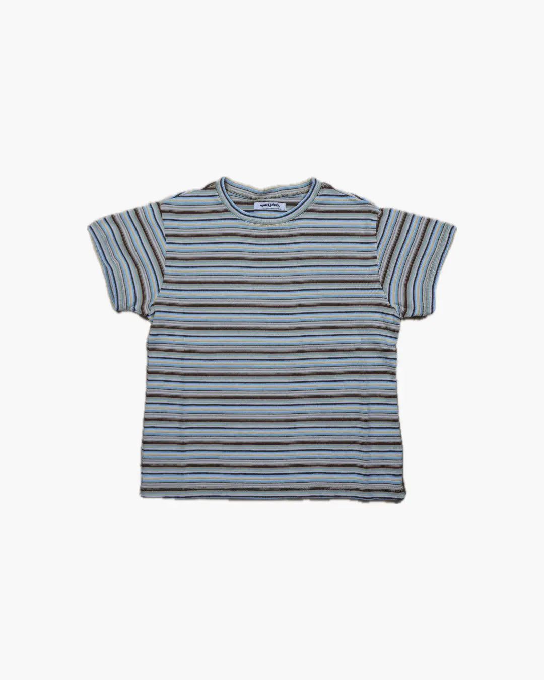 FUMIKA_UCHIDA / MULTICOLOR STRIPE T-SHIRT / WHITE/BEIGE/BROWN FUMIKA_UCHIDA 601 | オンラインストア