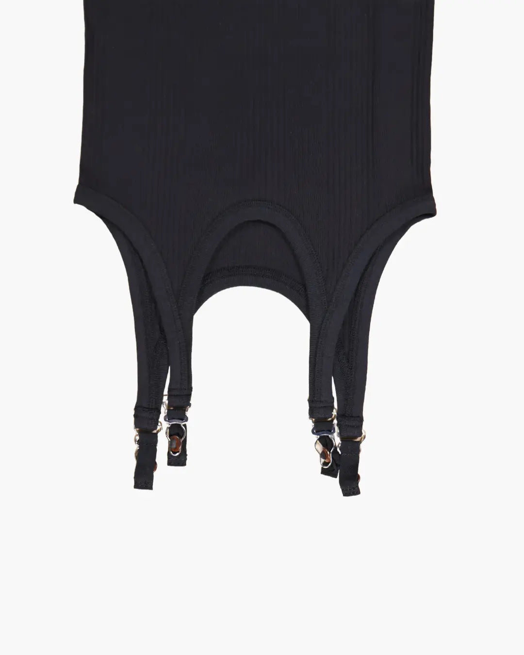 FUMIKA_UCHIDA / NEEDLE DRAWING GARTER TANKTOP / BLACK - 601 | 京都ウィメンズセレクトショップ