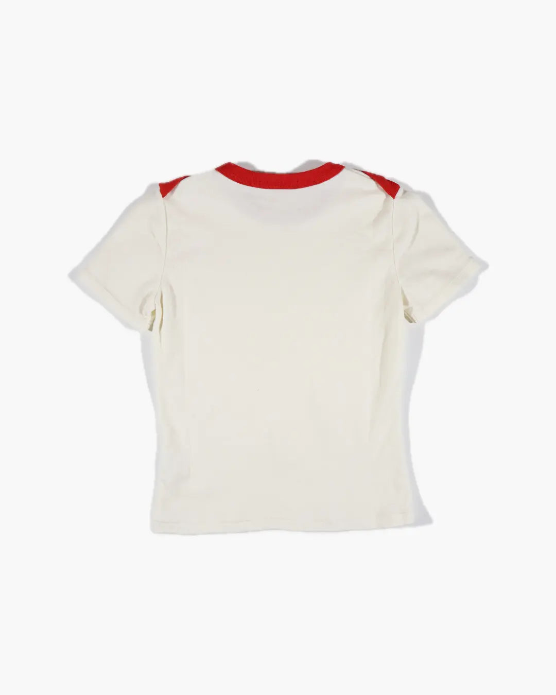 FUMIKA_UCHIDA / TRIMMED DOUBLE NECK TEE / OFFWHITE/RED - 601 | – 601 |  オンラインストア