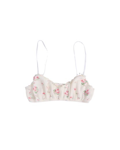 FUMIKA UCHIDA / FLORAL PRINT WAFFLE BRA