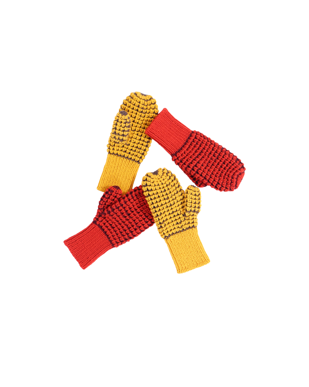 FUMIKA UCHIDA / HAND POPCORN STITCH MITTENS