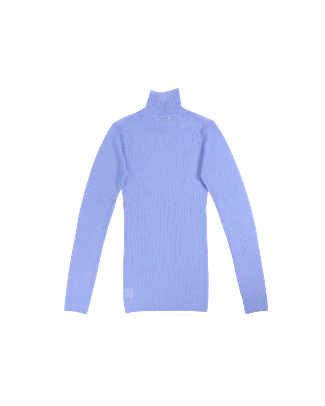FUMIKA UCHIDA / GAUZE RIBBED TURTLENECK SWEATER / LIGHT BLUE