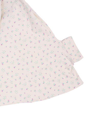 FUMIKA UCHIDA / DOUBLE NAPPED FLANNEL BOW CAPE SHIRT / FLORAL PURPLE
