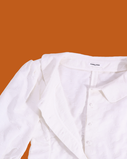 FUMIKA UCHIDA / MATELASSE BED JACKET / WHITE