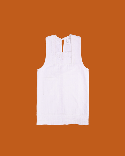 FUMIKA UCHIDA / MATELASSE APRON DRESS / WHITE