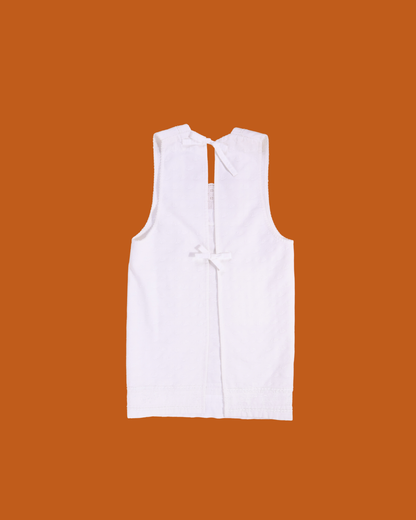 FUMIKA UCHIDA / MATELASSE APRON DRESS / WHITE