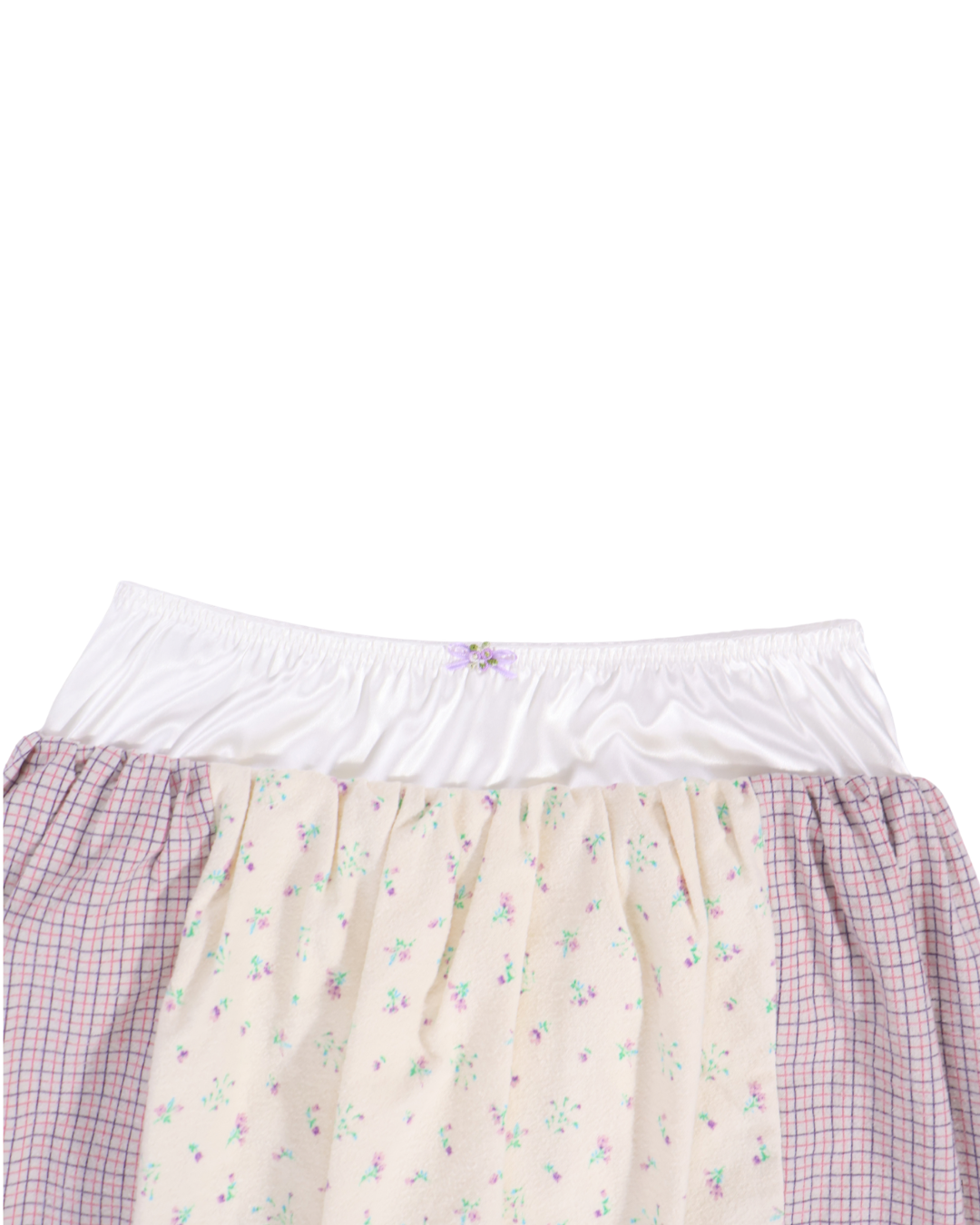 FUMIKA UCHIDA / DOUBLE NAPPED FLANNEL MIDI SKORT / FLORAL PURPLE