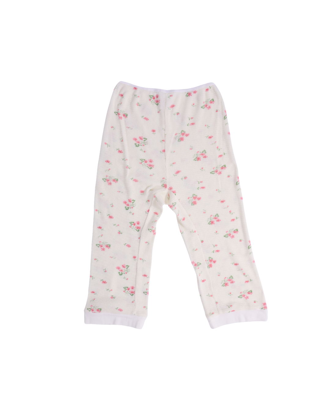 FUMIKA UCHIDA / FLORAL PRINT WAFFLE CROPPED PANTS / IVORY