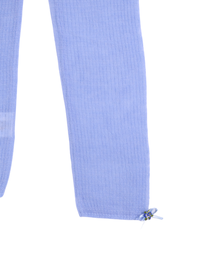 FUMIKA UCHIDA / GAUZE WAFFLE HENLEYNECK SWEATER / LIGHT BLUE