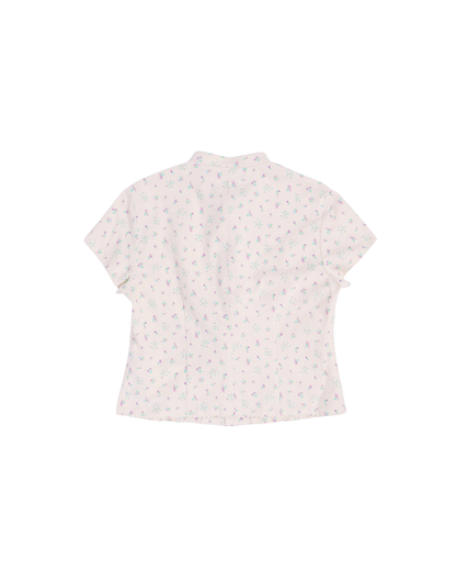 FUMIKA UCHIDA / DOUBLE NAPPED FLANNEL LOUNGE TOP / FLORAL PURPLE