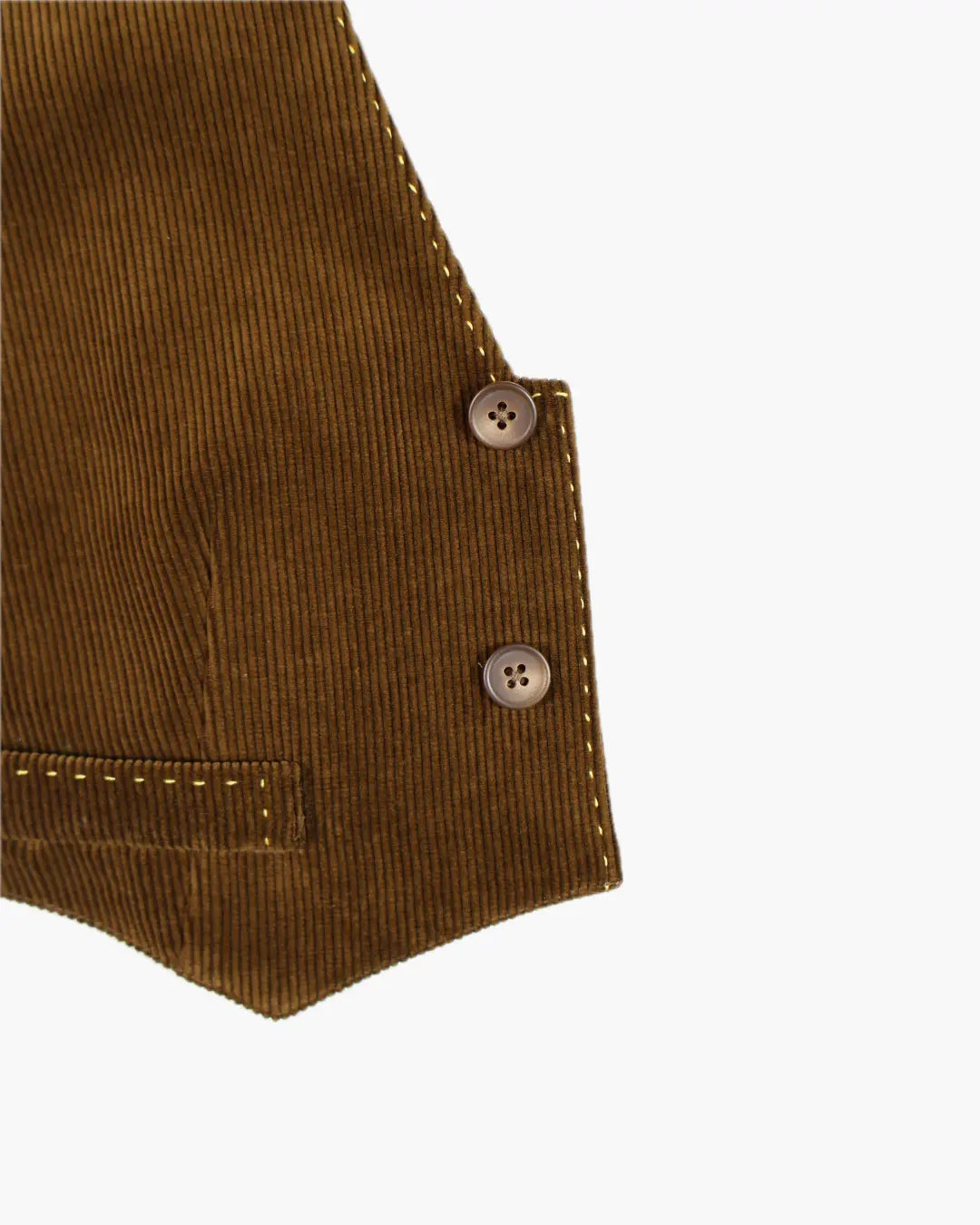 FUMIKA_UCHIDA / CORDUROY OPEN WAISTCOAT / BROWN - 601 | オンラインストアの画像