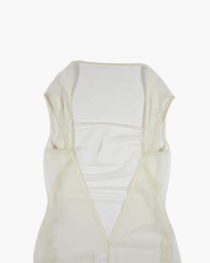 FUMIKA UCHIDA / OPEN BACK SLEEVELESS BODYSUIT / IVORY - 601 FUMIKA UCHIDA / OPEN BACK SLEEVELESS BODYSUIT / IVORY - 601
