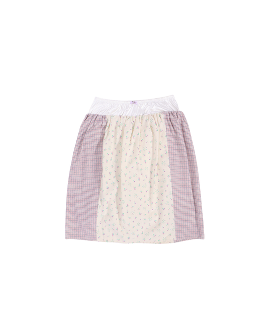 FUMIKA UCHIDA / DOUBLE NAPPED FLANNEL MIDI SKORT / FLORAL PURPLE