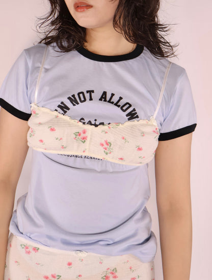 FUMIKA UCHIDA / FLORAL PRINT WAFFLE BRA