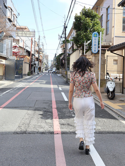 FUMIKA UCHIDA / FLORAL VOILE SHORT SLEEVE SHIRT / FLORAL