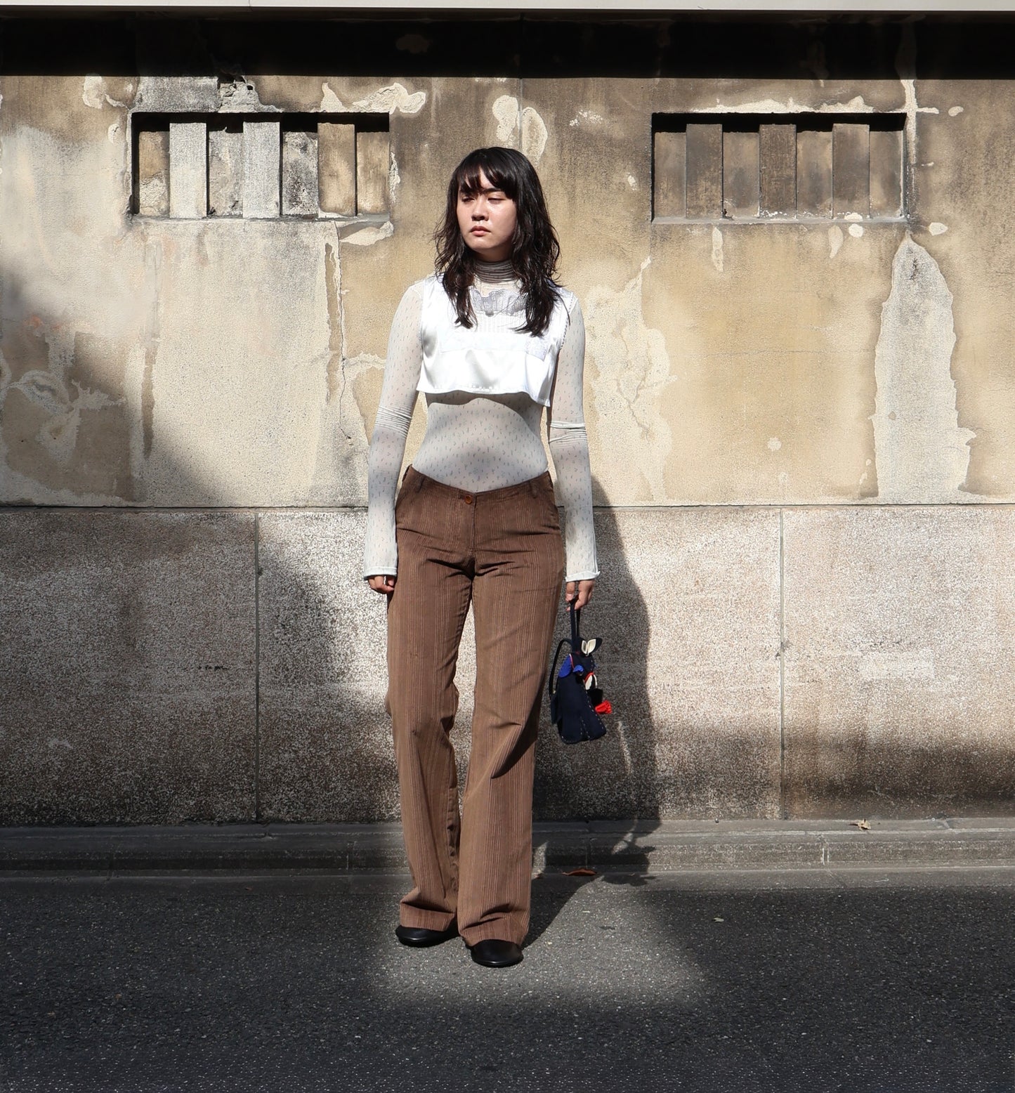 FUMIKA UCHIDA / STOKING JERSEY TURTLENECK BODYSUIT / FLORAL PURPLE